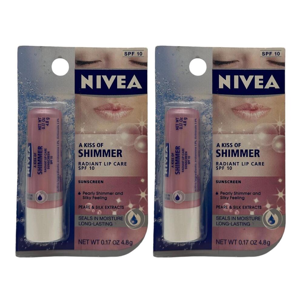 Nivea A Kiss Of Pearly Shimmer Radiant Lip Care Silk 0.17 oz Discontinued